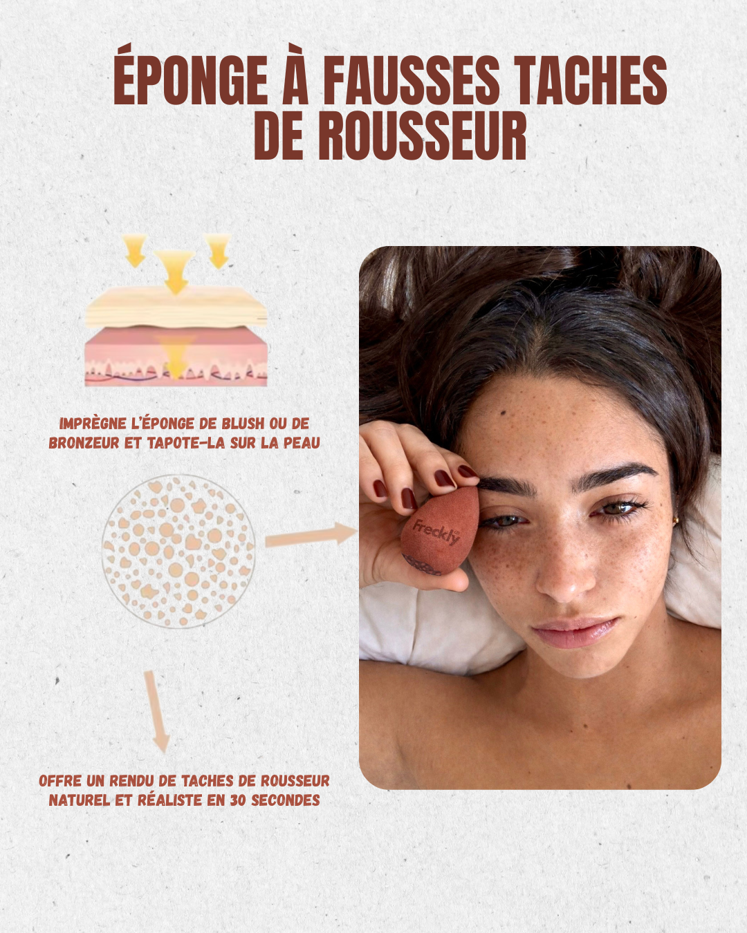 Éponge à fausses taches de rousseur