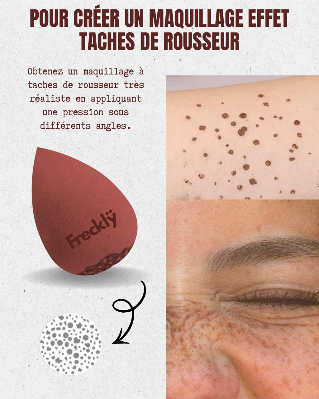 Éponge à fausses taches de rousseur